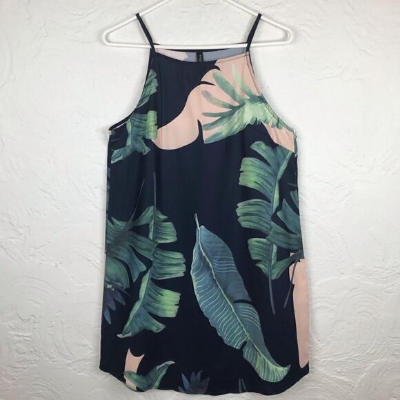 Blooming Jelly Navy Tropical Print Dress-M - Picture 6 of 9